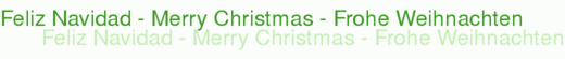 Feliz Navidad - Merry Christmas - Frohe Weihnachten